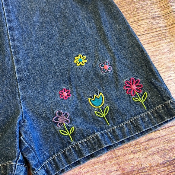 Faded Glory • Glory Girls • Denim Embroidered Romper • Sz 6X - Picture 2 of 8